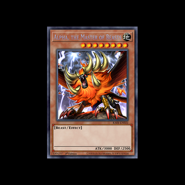 Alpha, the Master of Beasts (Secret Rare) - 25th Anniversary Rarity Collection (RA01-EN)